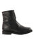 Botillons zipp&eacute;s cuir fourr&eacute;s laine - jusqu'au 46 (noir)
