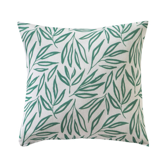 Housse de coussin imprimée feuilles Madère - lot de 2 (vert)