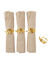 Ronds de serviettes feuillage, métal doré - lot de 4  (doré)