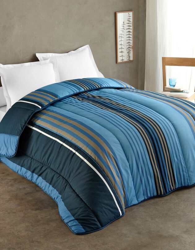 Bedrukt dekbed in katoen Detroit 200g/m2 (marine)