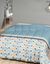 Dekbed in microvezel met art-decoprint 350 g/m² (blauw / geel)
