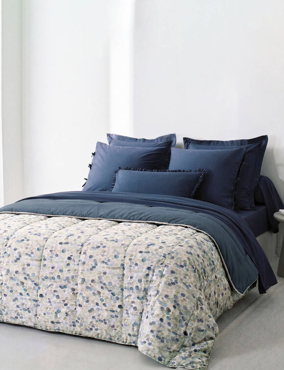 Microvezel-dekbed met Confettis-print, 200 g/m&sup2; (groenblauw)