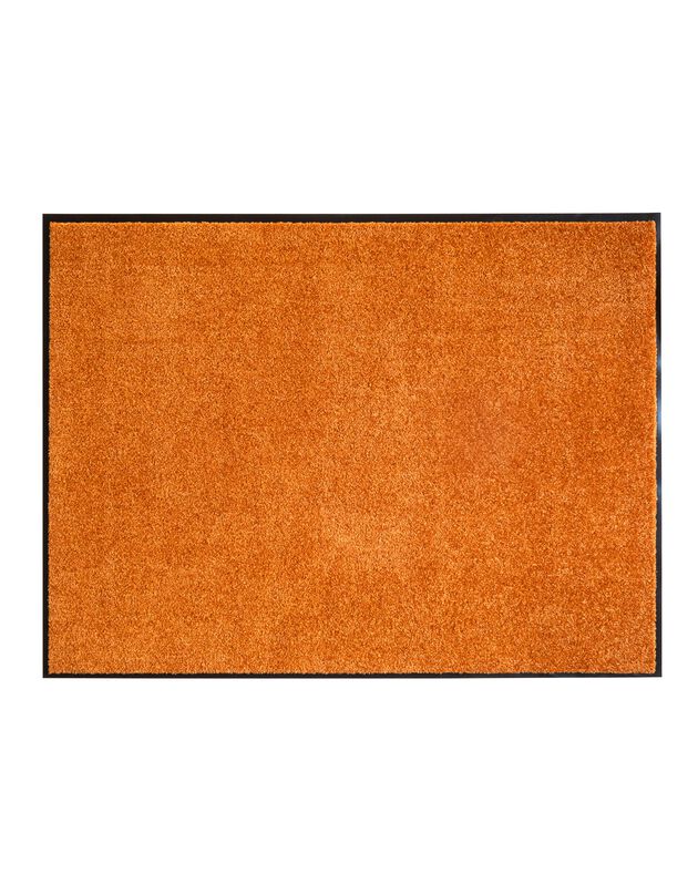 Effen stofwerend tapijtje, luxe versieuni (oranje)