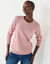 Pull col rond, laine d'agneau (rose poudr&eacute;)