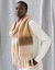 Warme sjaal met geruit motief (beige / oker)