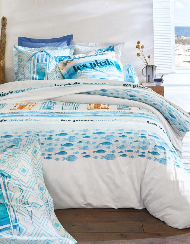 Linge de lit Stella - coton (bleu)
