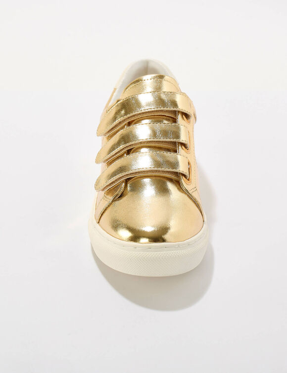 Goudkleurige sneakers met scratchsluiting (goudkleurig)