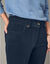 Broek in ribvelours met recht model (marine)