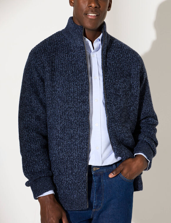 Blouson c&ocirc;te anglaise int&eacute;rieur fourr&eacute; (bleu moulin&eacute;)