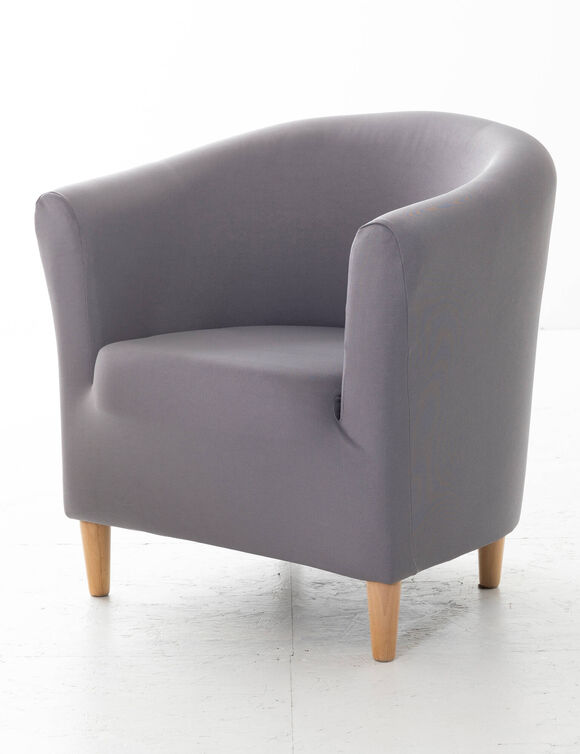Housse unie bi-extensible fauteuil cabriolet (gris)