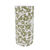 Keramische vaas met bloemenprint - hoogte 19,5 cm (wit/groen)