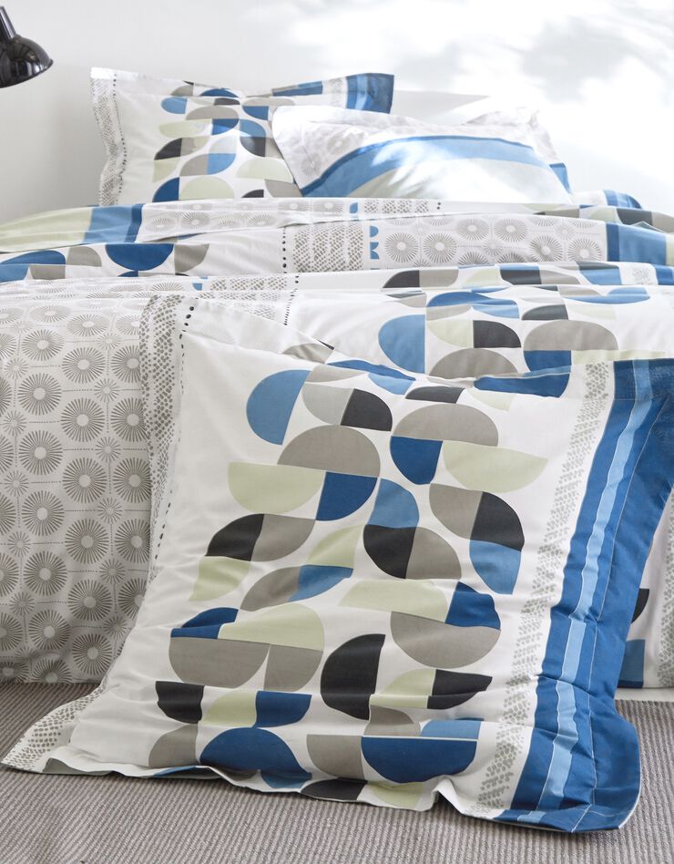 Linge de lit Delirium - coton (gris / bleu)