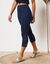 3/4 macramé legging, elastische tailleband (marine)