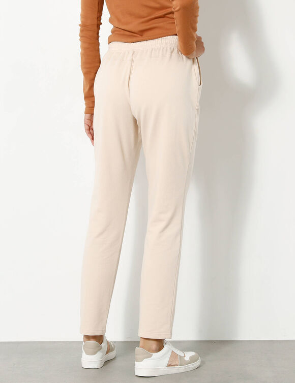 Pantalon jogpant ceinture élastiquée molleton  (sable)