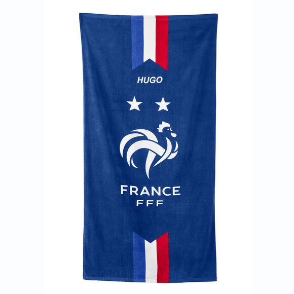 Badlaken 'FFF 2 sterren&reg;', personaliseerbaar (blauw)