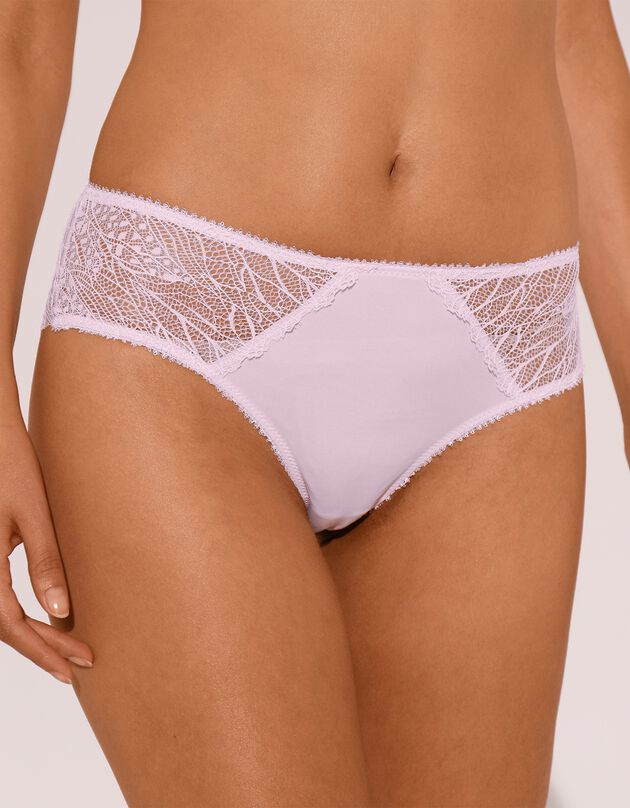 Midislip in microvezel en stretchkant Mogo - set van 2 (poeder)