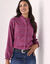 Geruite blouse, flanel (violine / pruim)