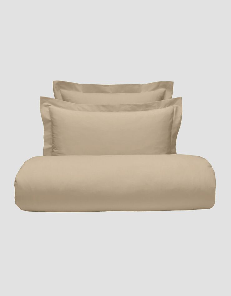 Linge de lit uni polyester-coton Colombine (sable)