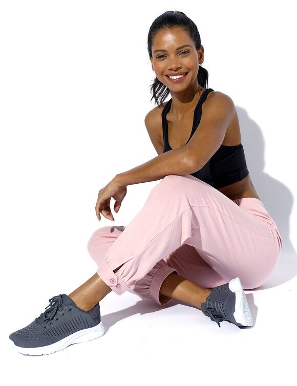 Legging 7/8ème coton biologique(**) (rose grisé)