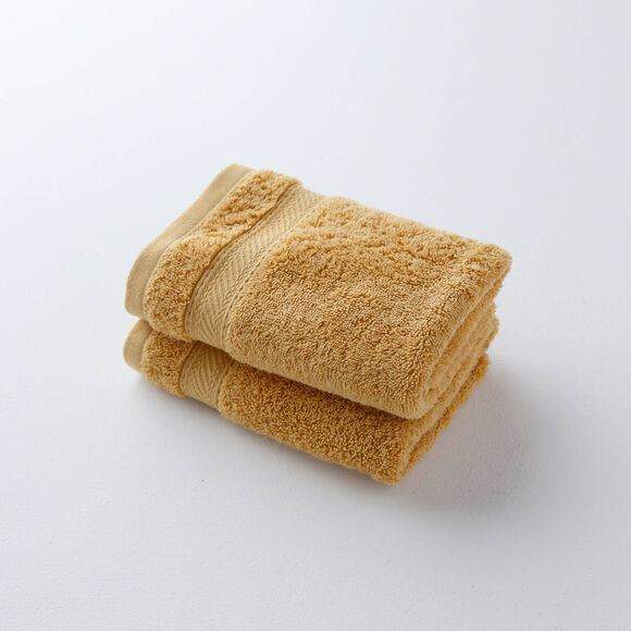 Collection serviettes de bain unies 540g/m2 confort luxe  (miel)