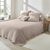 Effen bedsprei in boutisstijl Cassandre (beige)