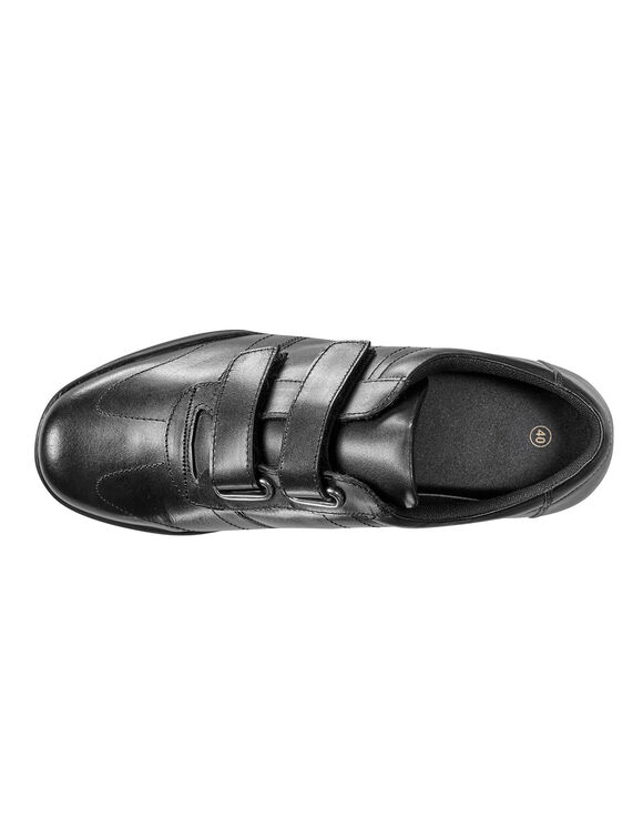 Derbies scratch&eacute;es en cuir - jusqu'au 46 (noir)