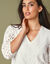 Robe broderie anglaise manches 3/4 (blanc)
