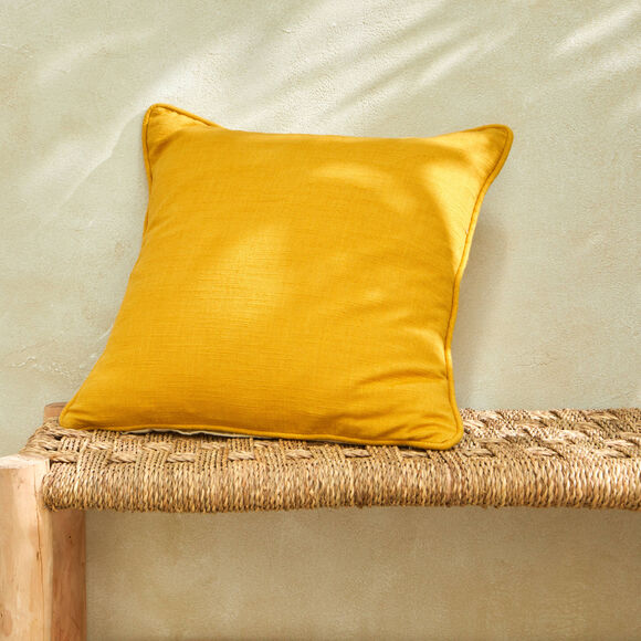Coussin double face (ocre)