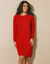 Robe pull torsadée  (rouge)