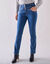 Stretchjeans in recht model met hoge taille (stone)