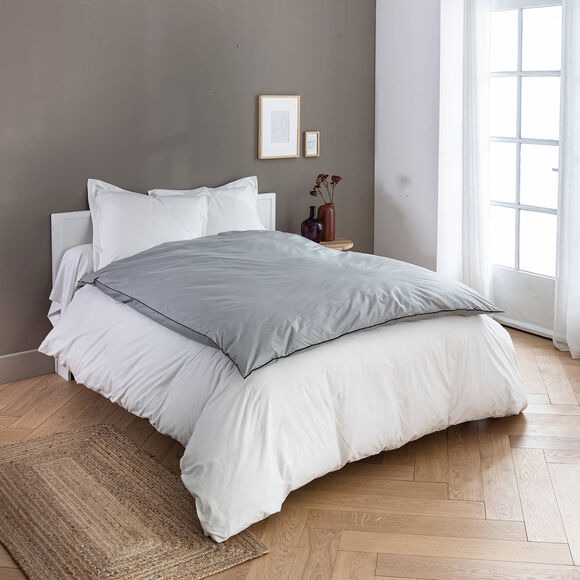 Edredon naturel duvet et plumettes (gris)