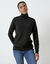 Pull col roul&eacute;, toucher doux (noir)