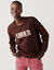 Sweat &agrave; message brillant Amour, en molleton gratt&eacute; (chocolat)
