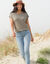 T-shirt col rond, manches courtes (kaki)