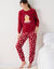 Pyjama "maison", maille polaire toucher peluche (rouge)