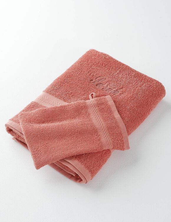 Collection serviettes de bain personnalis&eacute;es - confort moelleux 420 g/m&sup2; (tomette)