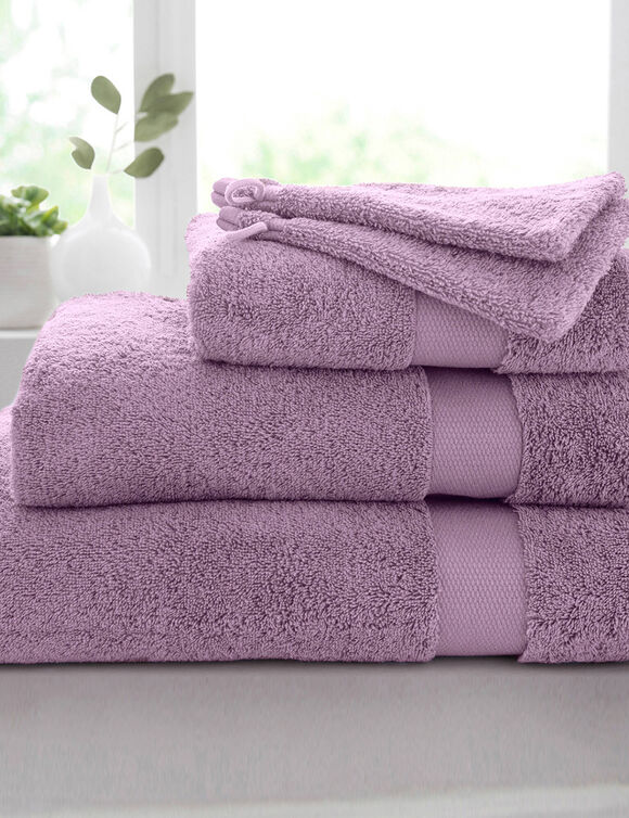 Collection serviettes de bain unies coton modal 500 g/m² (figue)