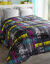 Couette coton imprimée Capitales 200 g/m² (noir)