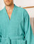 Peignoir mixte adulte col kimono - &eacute;ponge bouclette 380 g/m&sup2; (vert d'eau)