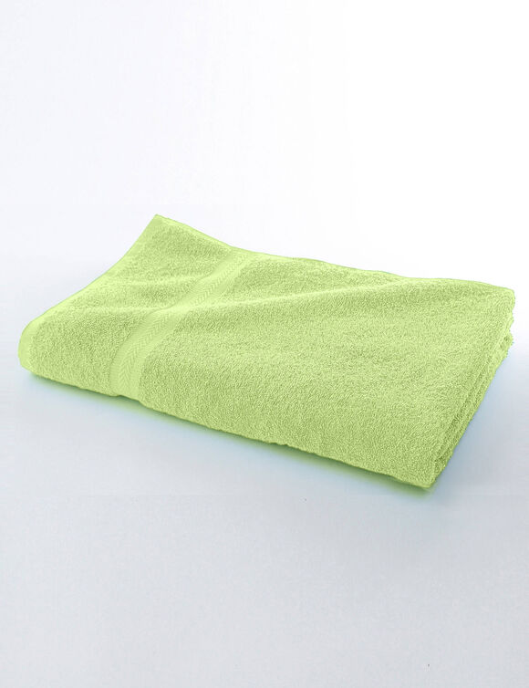 Collection serviettes de bain unies 420 g/m2 confort moelleux (anis)