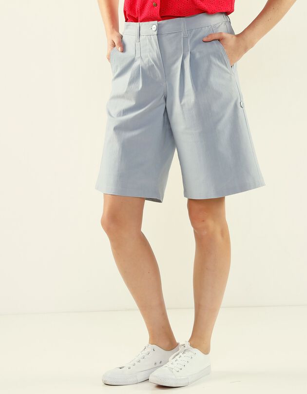 Short bermuda longueur réglable (bleu grisé)
