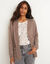 Lang vest, met een pluizige structuur (taupe)