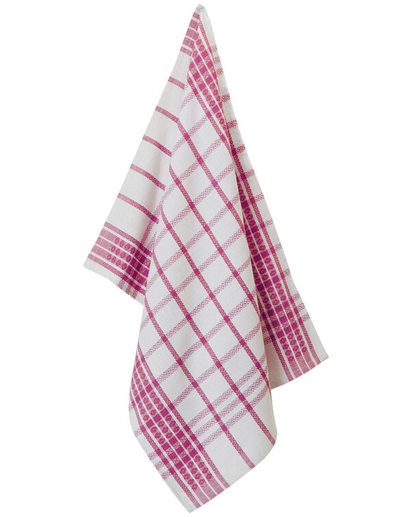 Torchons m&eacute;tis carreaux - Lot de 6 ou 12 (bleu + rouge + vert)