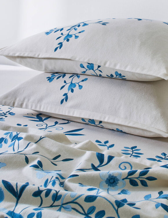 Linge de lit M&eacute;lodie imprim&eacute; - flanelle 150 gr/cm&sup2; (bleu)