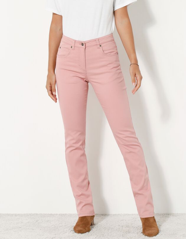 Pantalon sculptant coupe 5 poches (bois de rose)