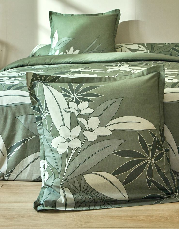 Linge de lit Émilie en coton imprimé  (vert)