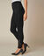 Legging base dentelle, taille élastiquée (noir)