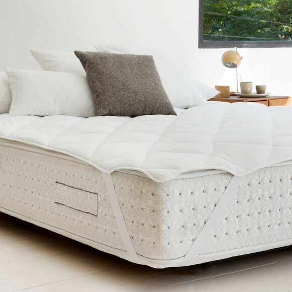 Surmatelas 1er prix antibactérien 400 g/m² (blanc)