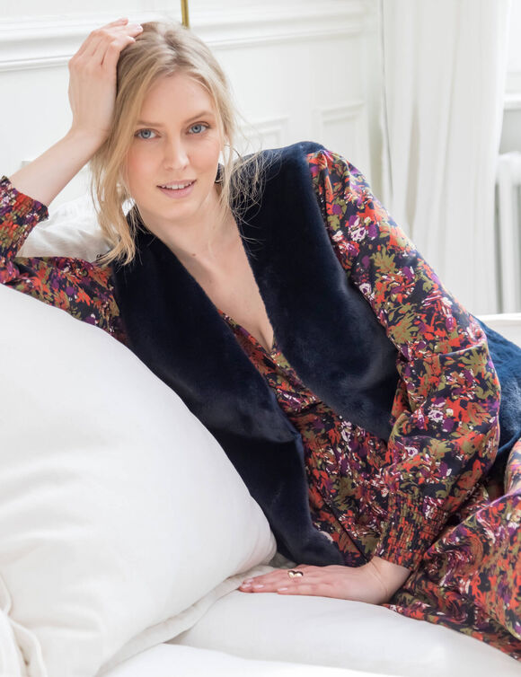 Veste sans manches en fausse fourrure  (marine)