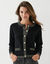 Vest met goudkleurige knopen en glanzende details (zwart)